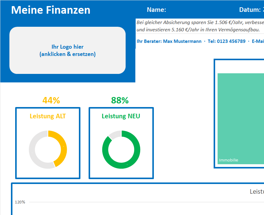 Finanzplaner — echter Auszug (Vorschau)
